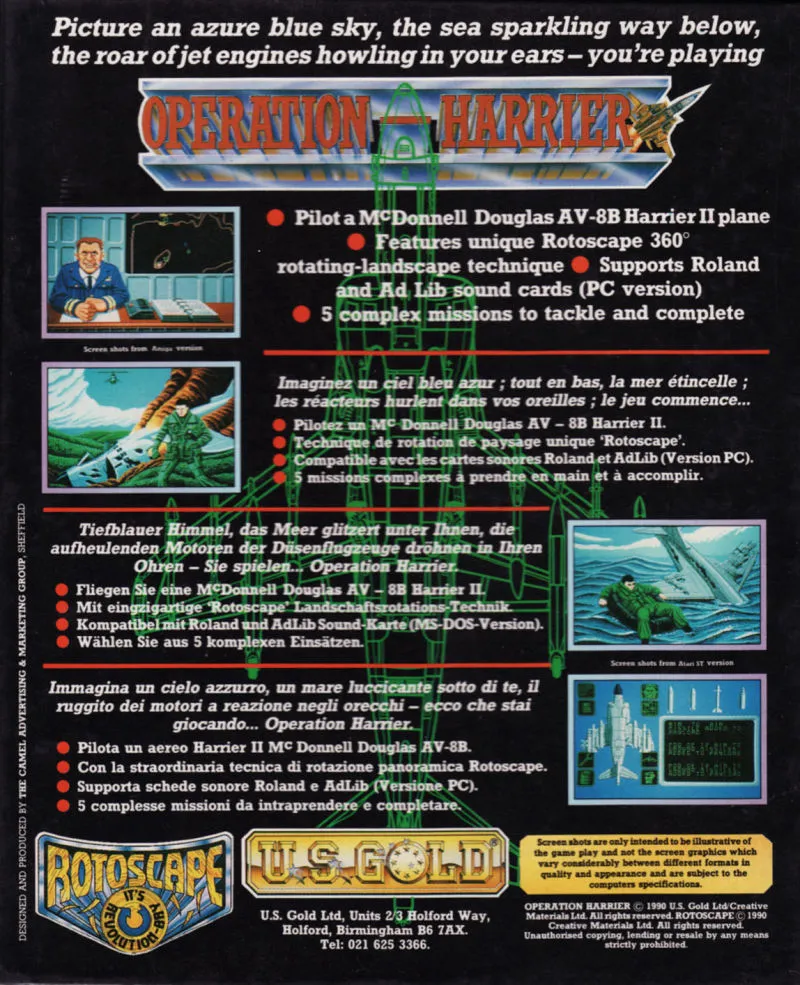 Operation Harrier box back