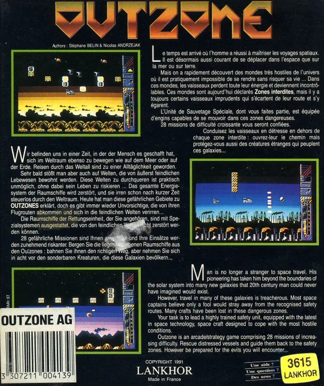 Outzone box back