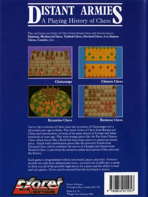 Distant Armies: A Playing History of Chess box back