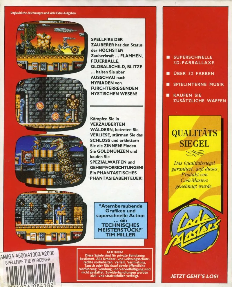 Spellfire the Sorceror box back