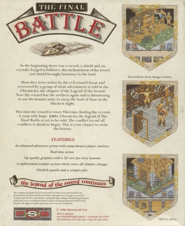 The Final Battle box back