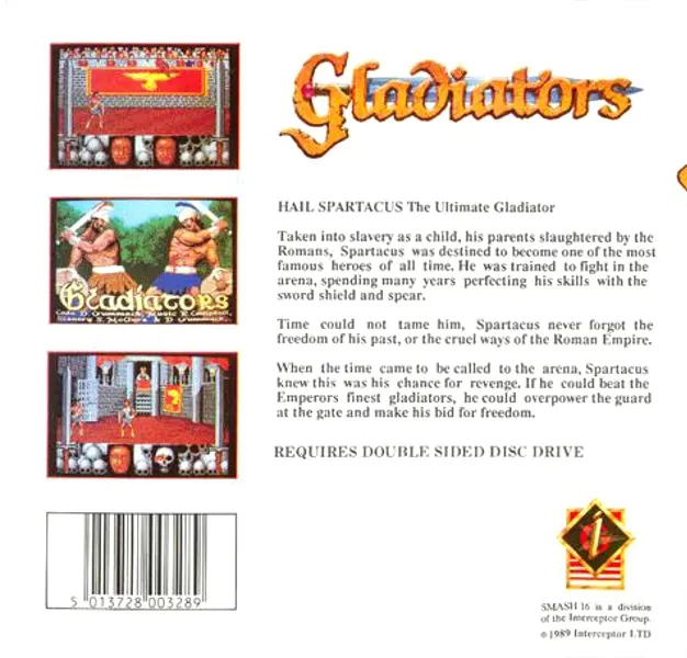 Gladiators box back