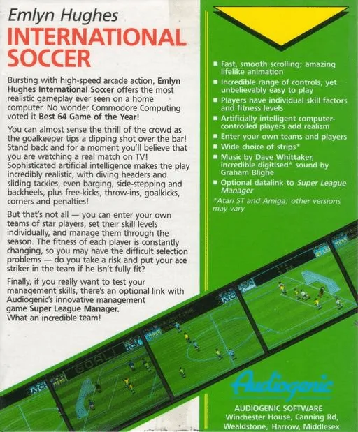 Emlyn Hughes International Soccer box back