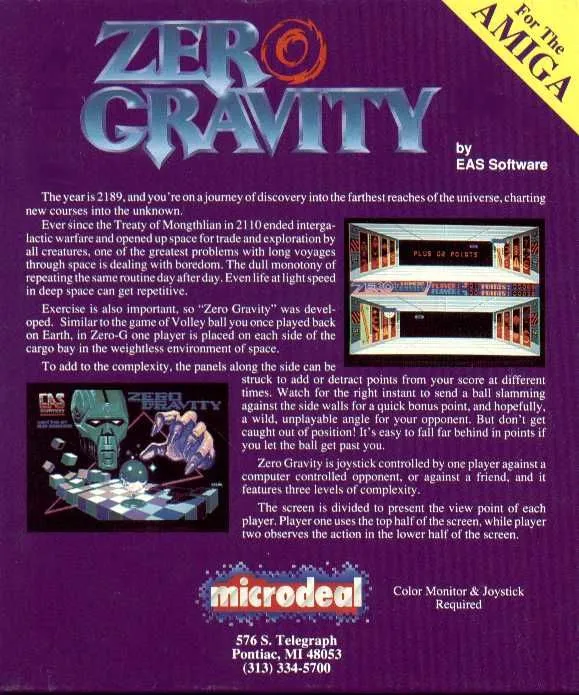 Zero Gravity box back