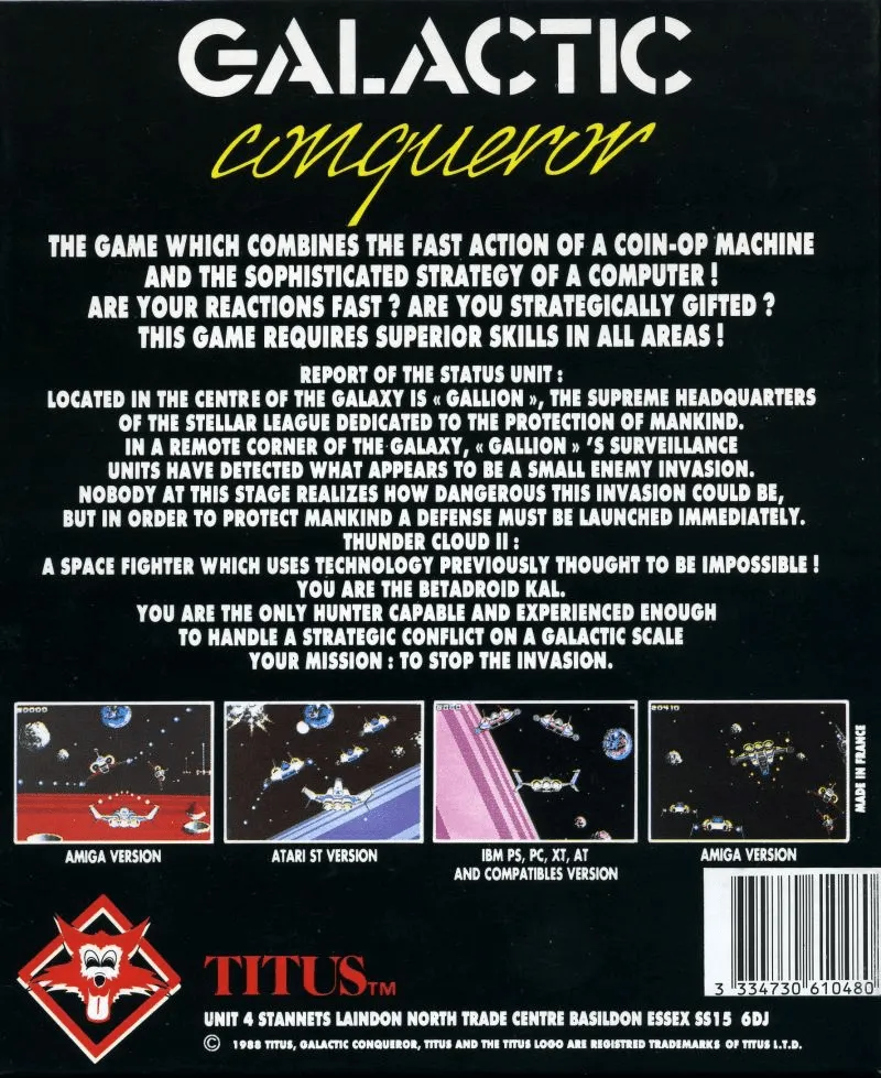 Galactic Conqueror box back