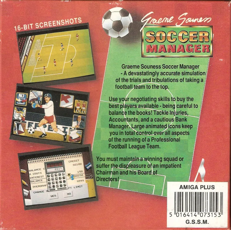 Graeme Souness Soccer Manager box back