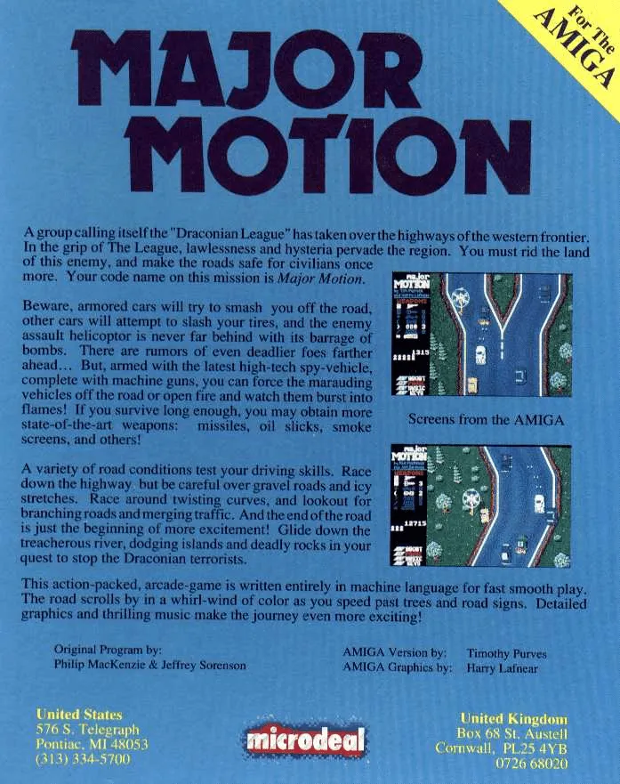 Major Motion box back