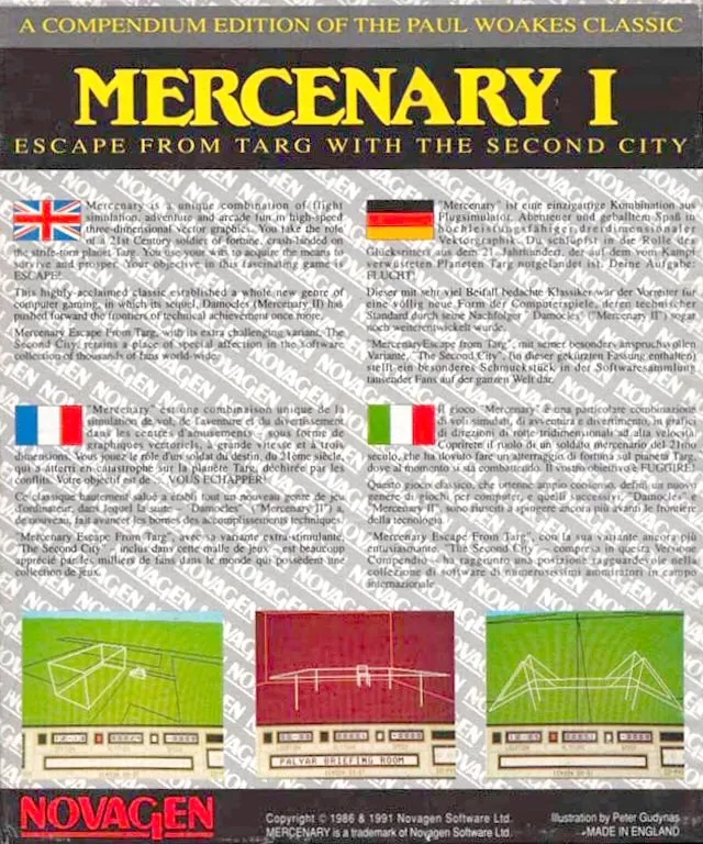 Mercenary: Compendium Edition box back