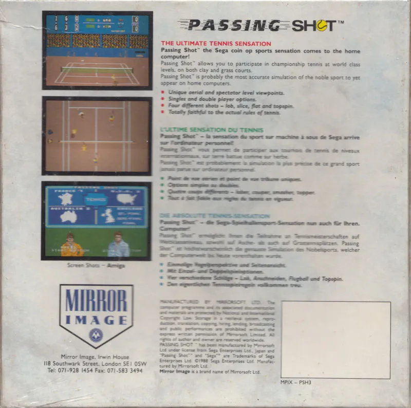Passing Shot box back