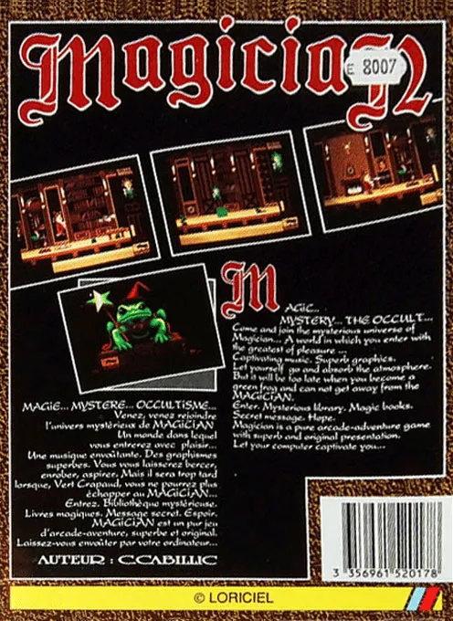 The Magician box back