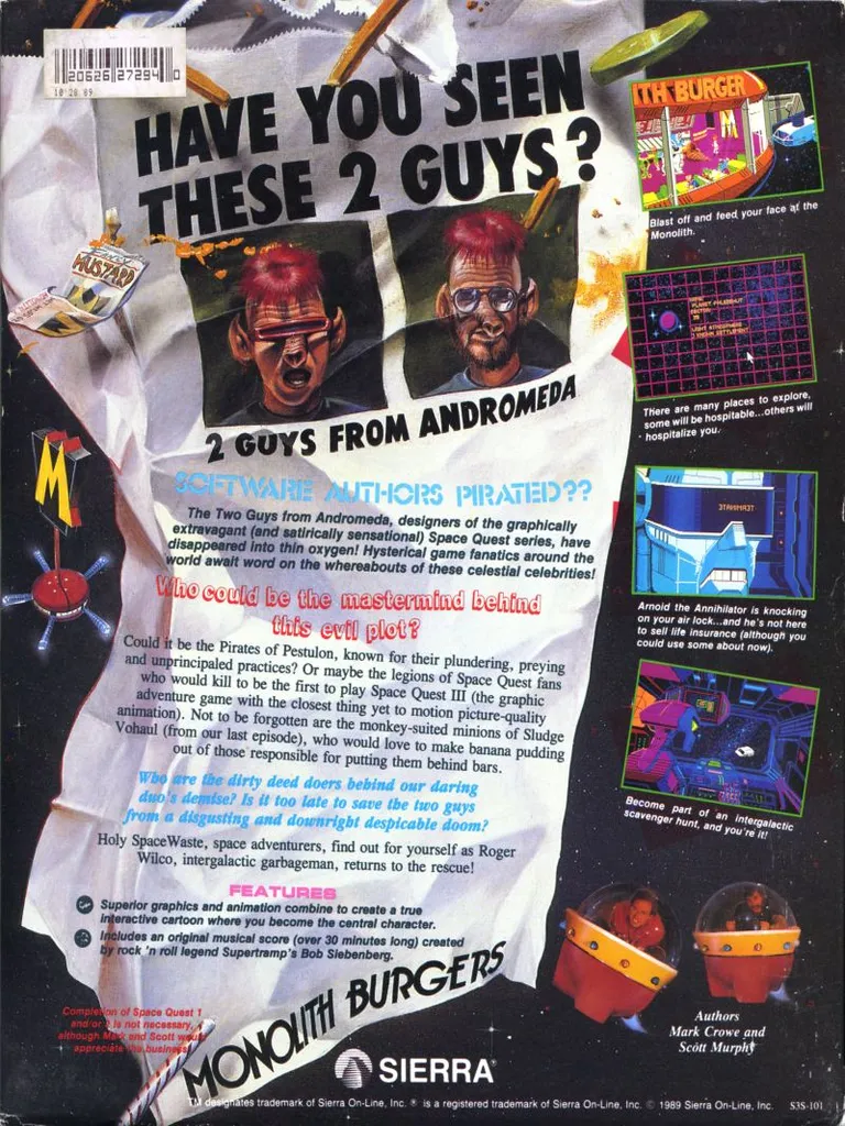 Space Quest III: The Pirates of Pestulon box back