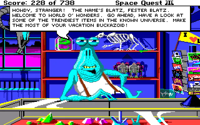 Backdrop artwork for Space Quest III: The Pirates of Pestulon