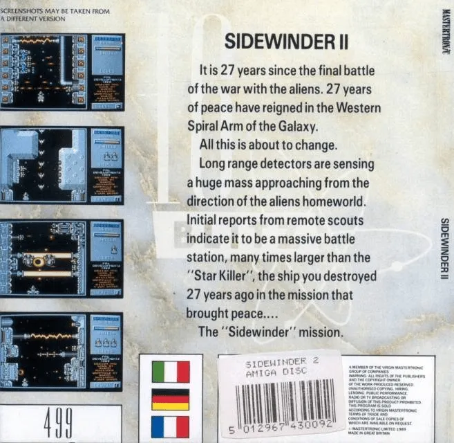 SideWinder II box back