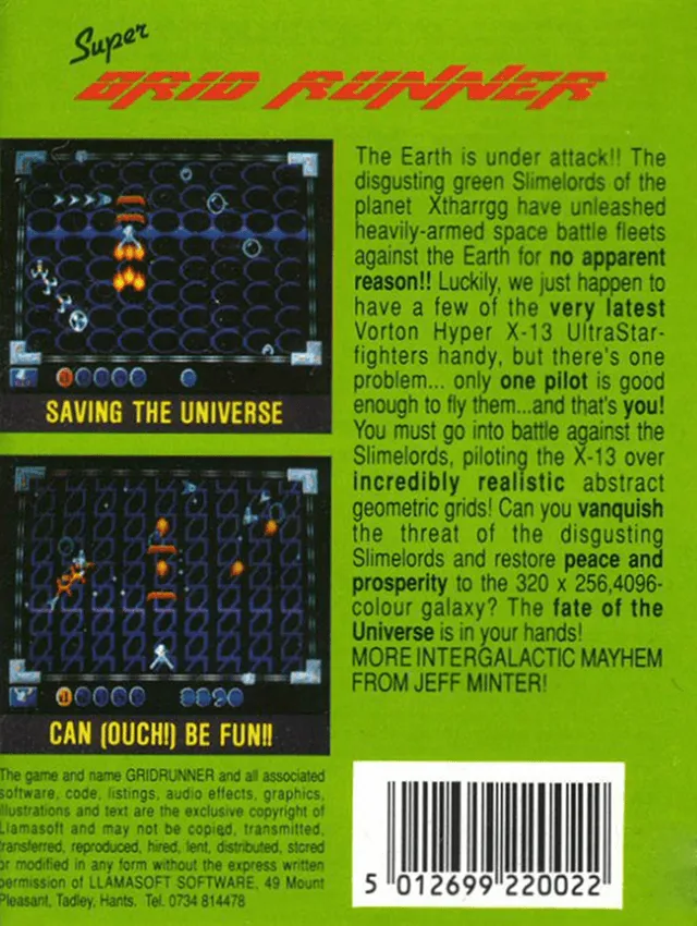 Super Grid Runner box back