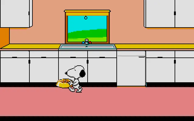 Backdrop artwork for Snoopy and Peanuts: The Cool Computer Game