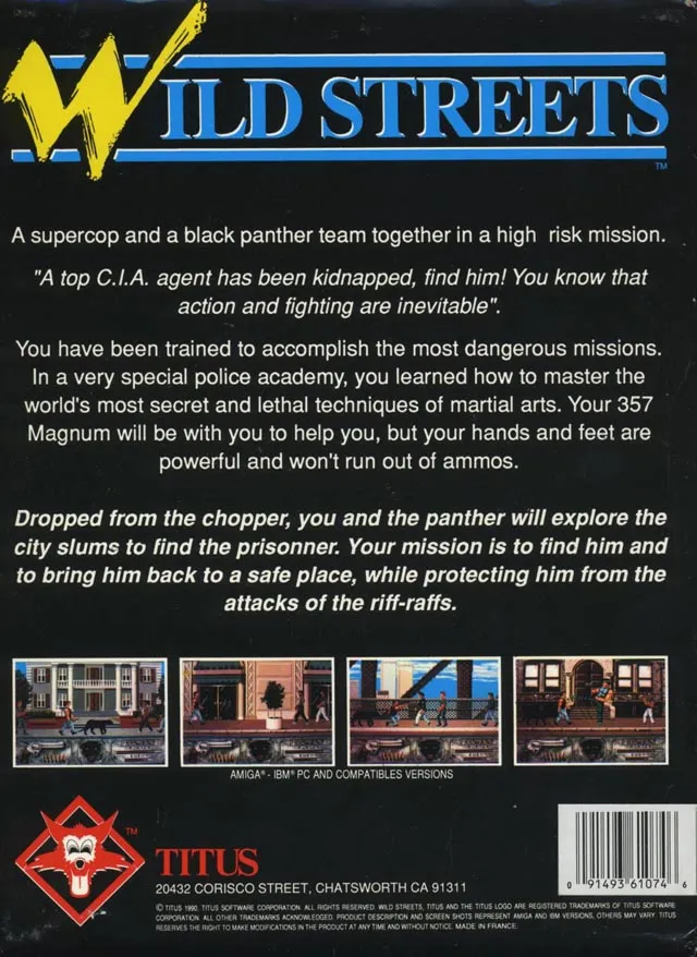 Wild Streets box back