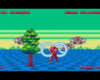 Backdrop artwork for Space Harrier II