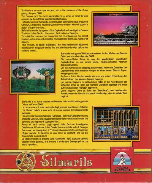 Starblade box back