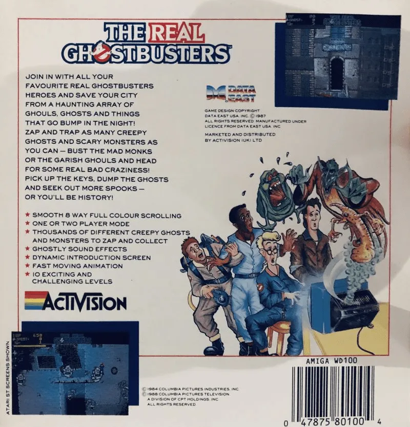 The Real Ghostbusters box back