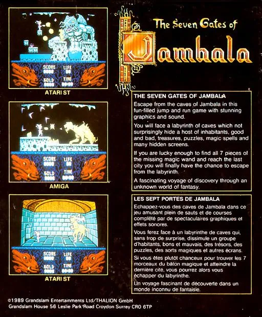 The Seven Gates of Jambala box back