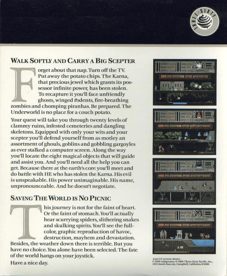 Warlock's Quest box back