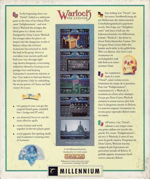 Warlock the Avenger box back