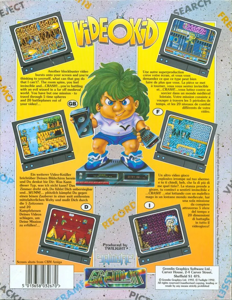 Videokid box back