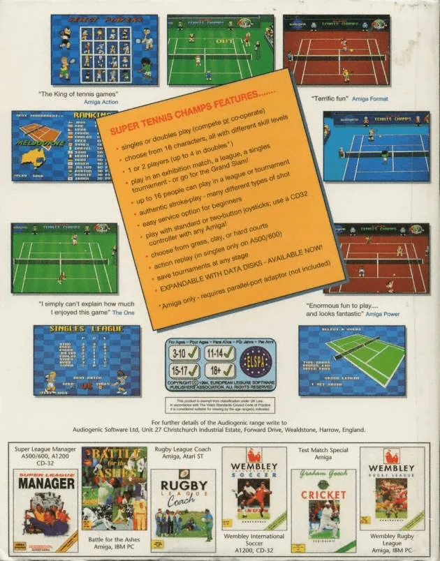 Super Tennis Champs box back
