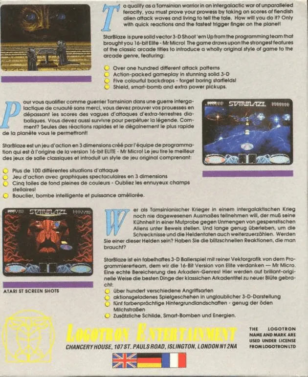 Starblaze box back