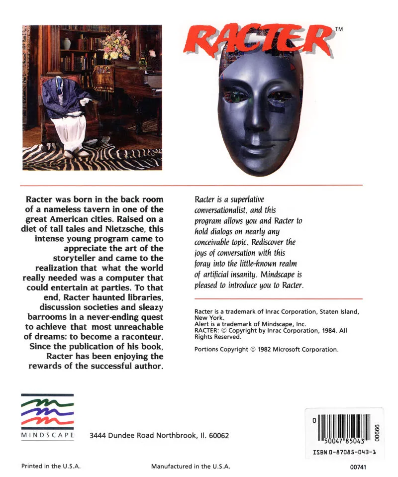 Racter box back