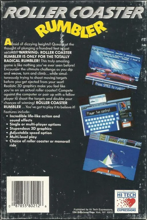 Roller Coaster Rumbler box back