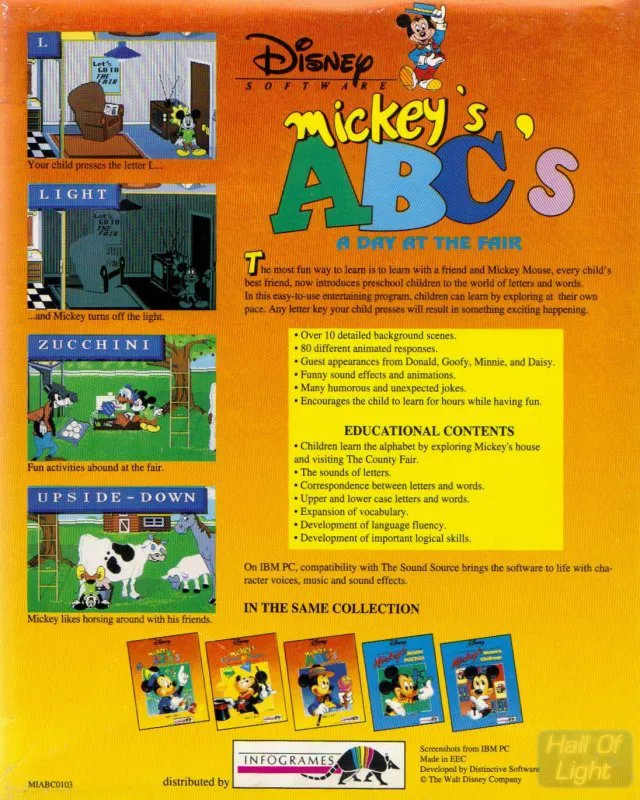 Mickey's ABC's: A Day at the Fair box back