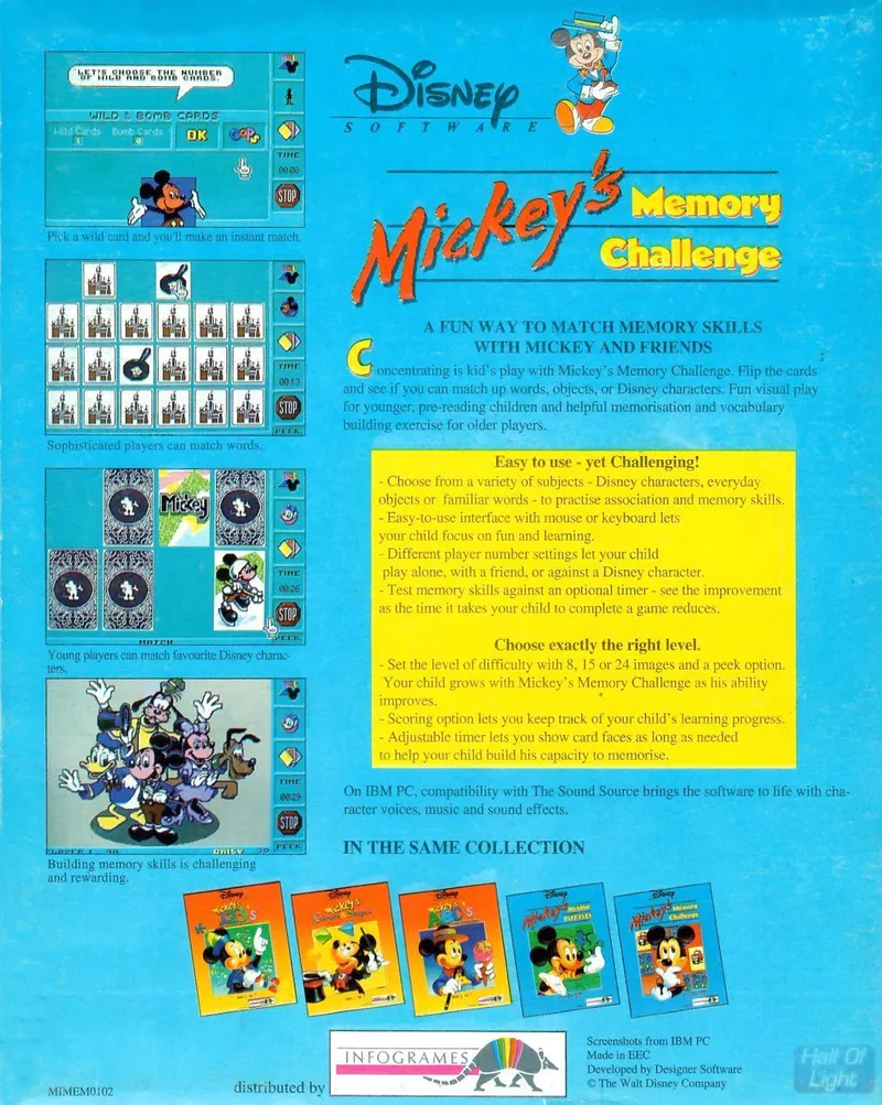 Mickey's Memory Challenge box back