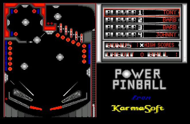 Backdrop artwork for Power Pinball