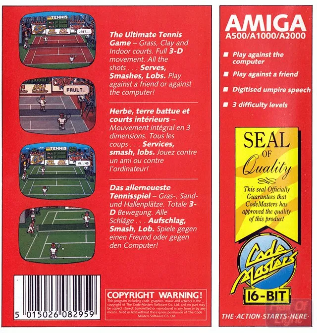 Pro Tennis Simulator box back