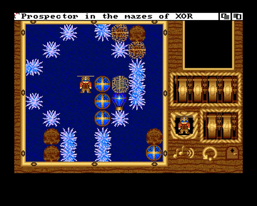 Backdrop artwork for Prospector in the Mazes of Xor
