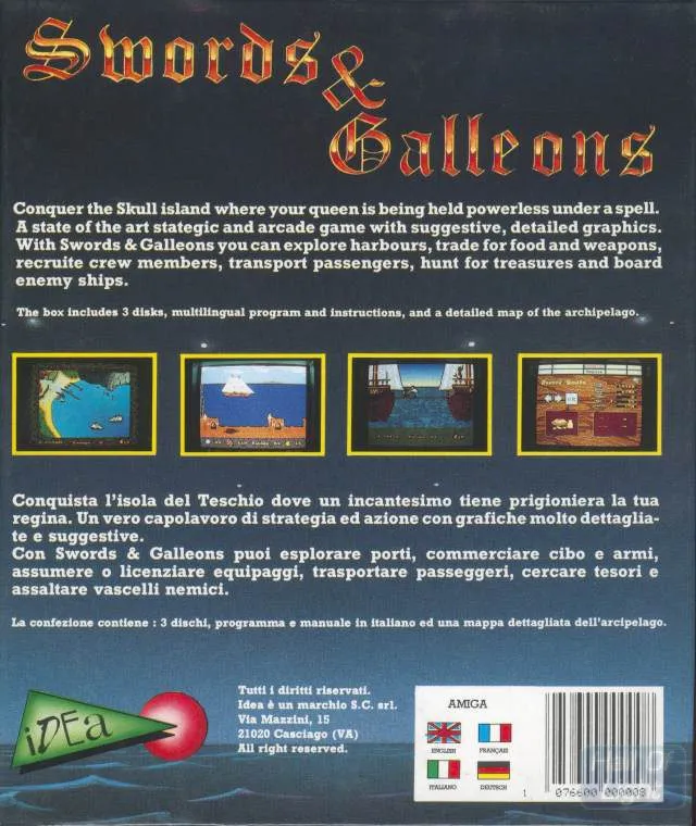 Swords & Galleons box back