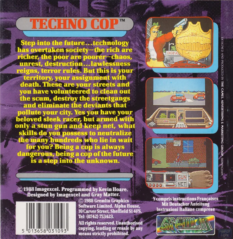 Techno Cop box back