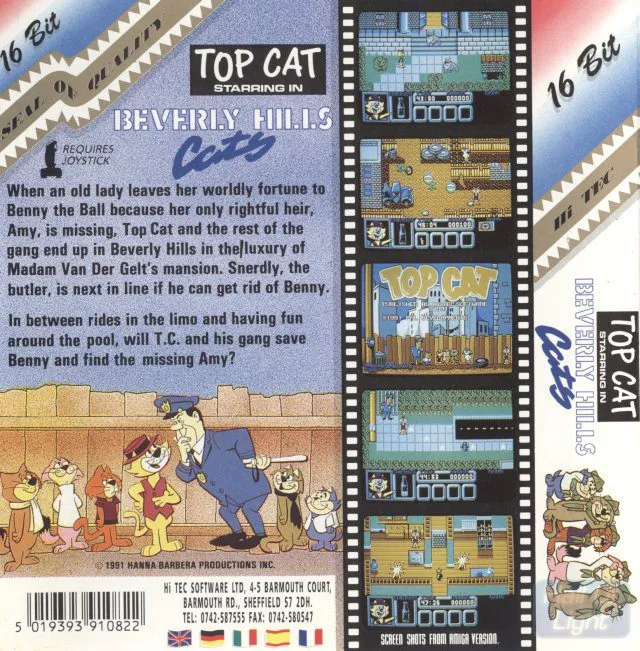 Top Cat Starring in Beverly Hills Cats box back