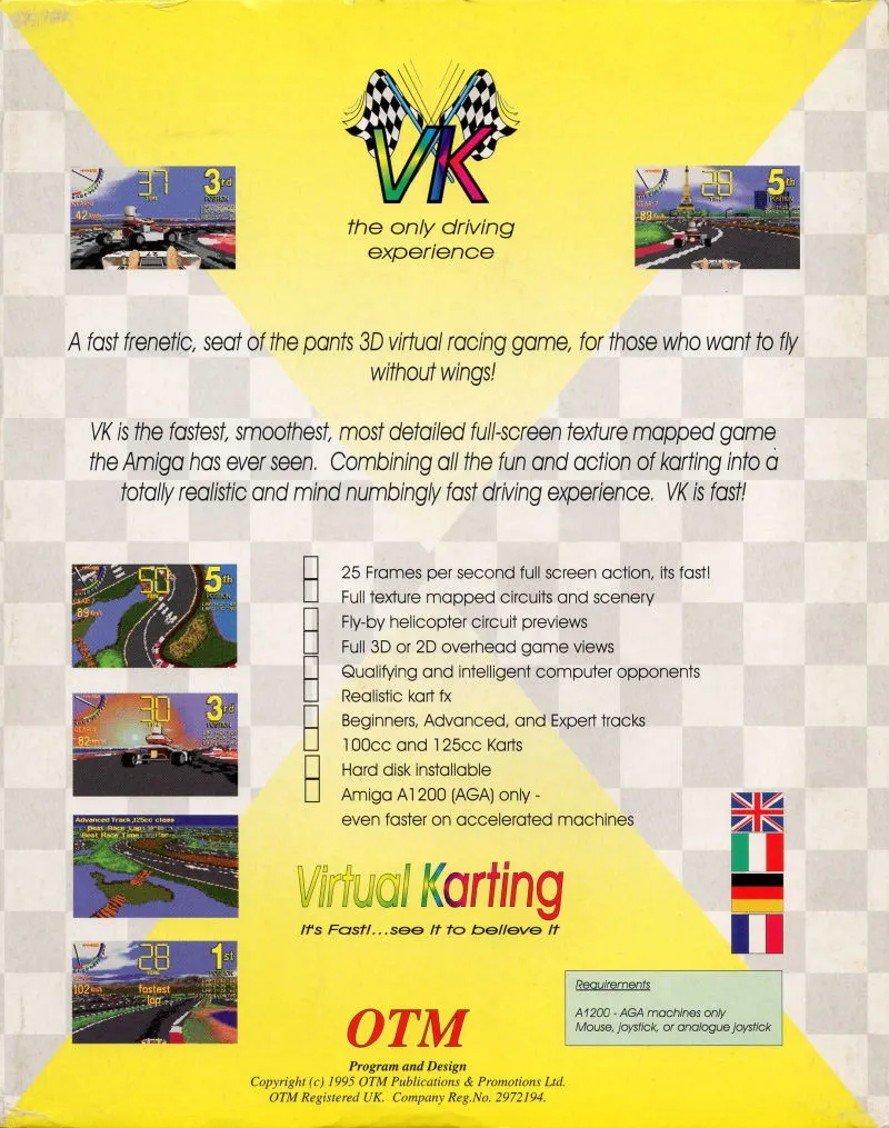 Virtual Karting box back