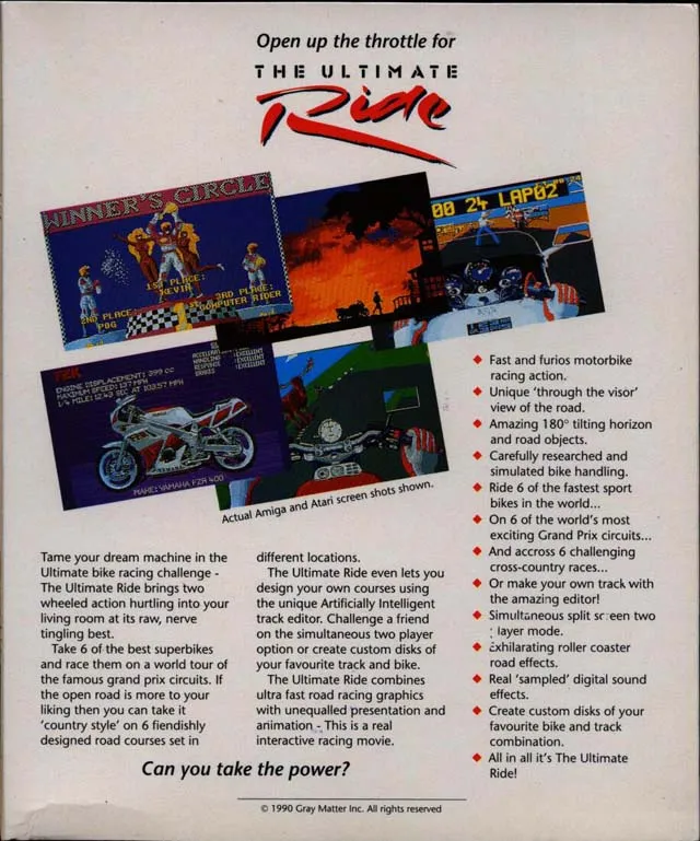 The Ultimate Ride box back