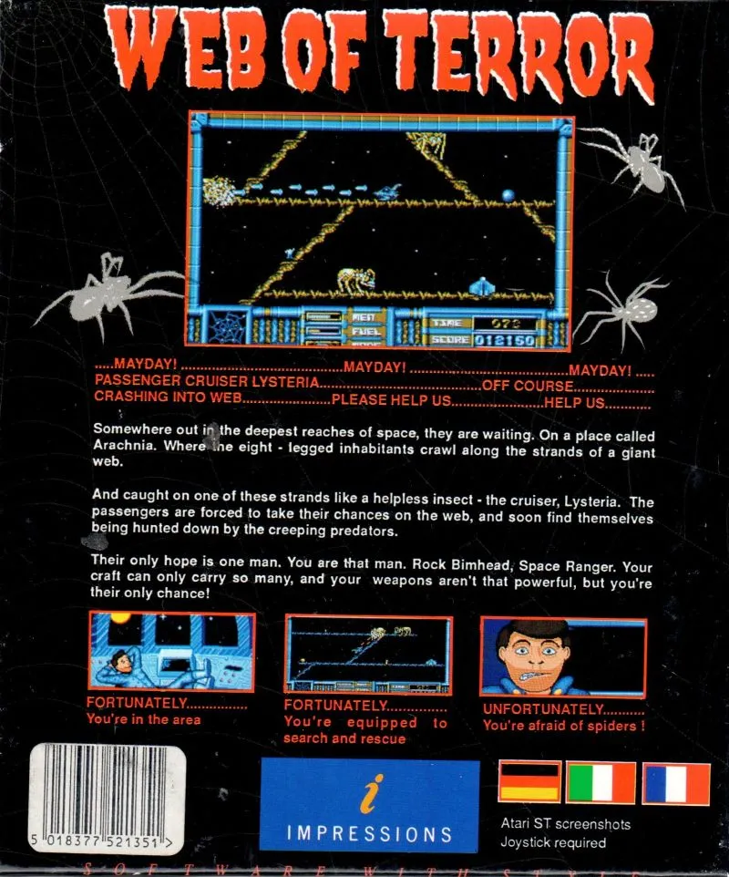 Web of Terror box back