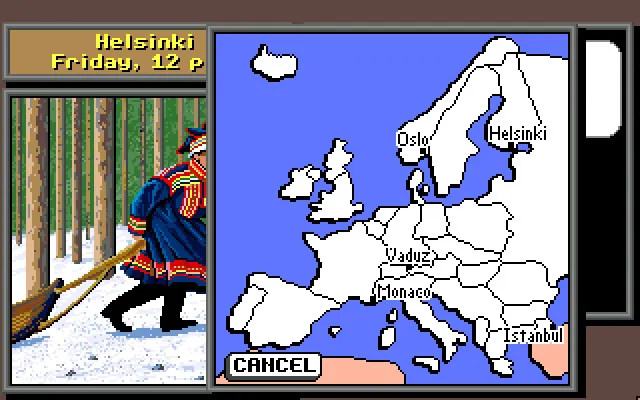 Backdrop artwork for Where in Europe is Carmen Sandiego?