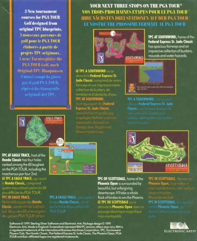 PGA Tour Golf: Tournament Course Disk box back
