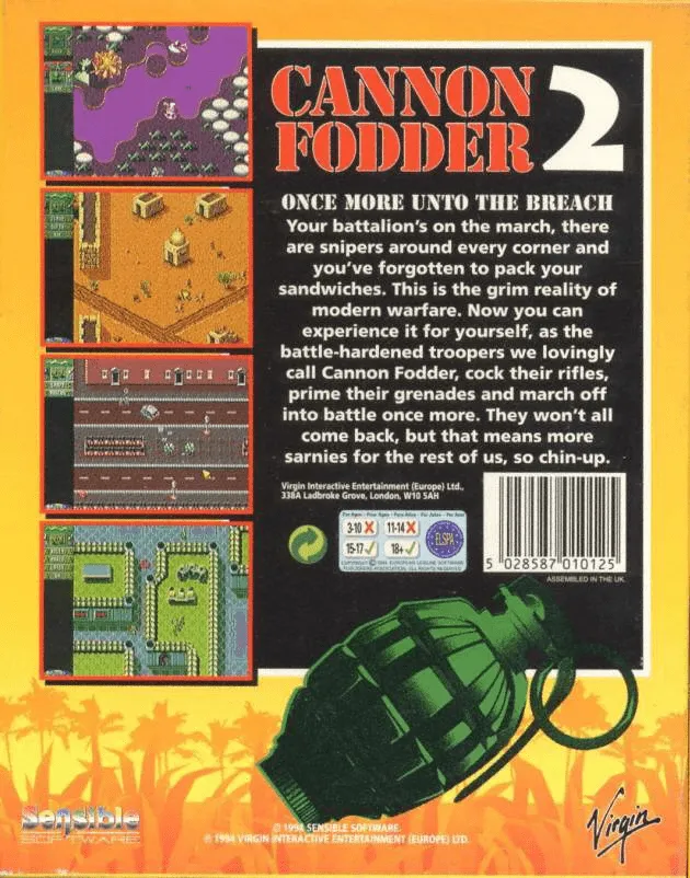 Cannon Fodder 2 box back
