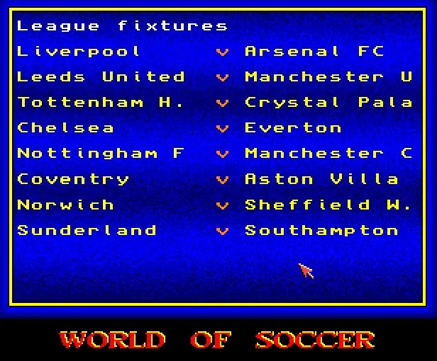 Backdrop artwork for World of Soccer