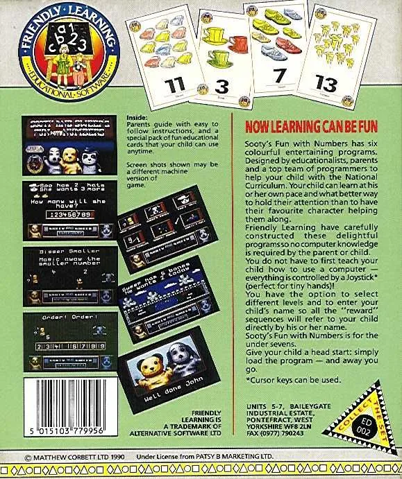 Sooty's Fun With Numbers box back