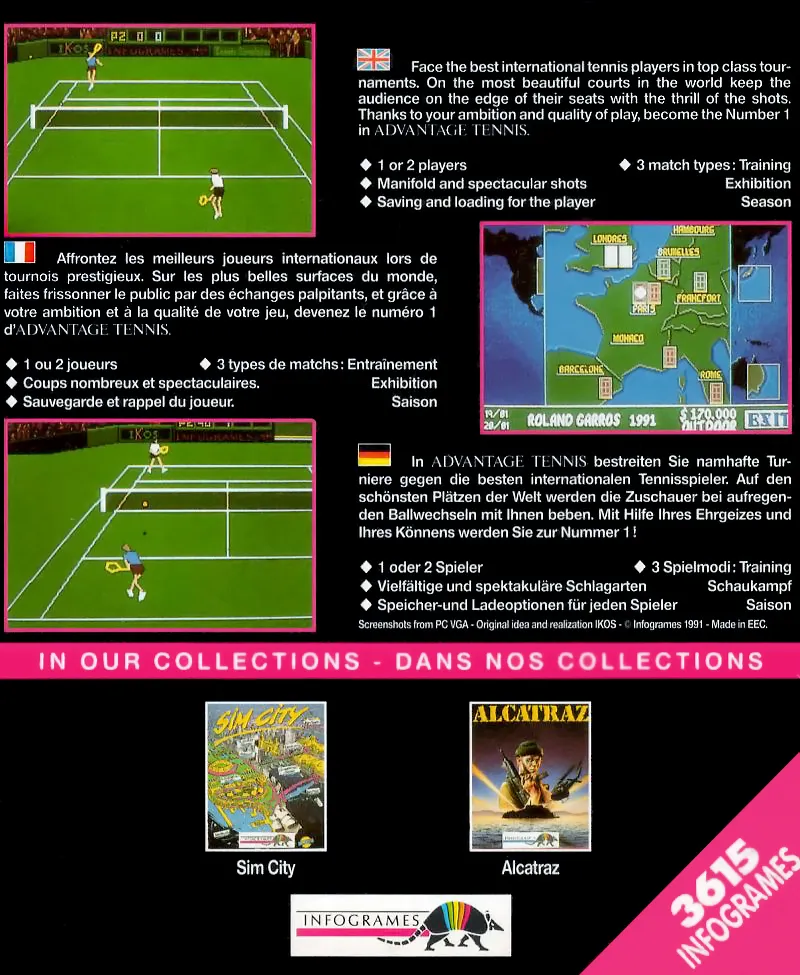 Advantage Tennis box back