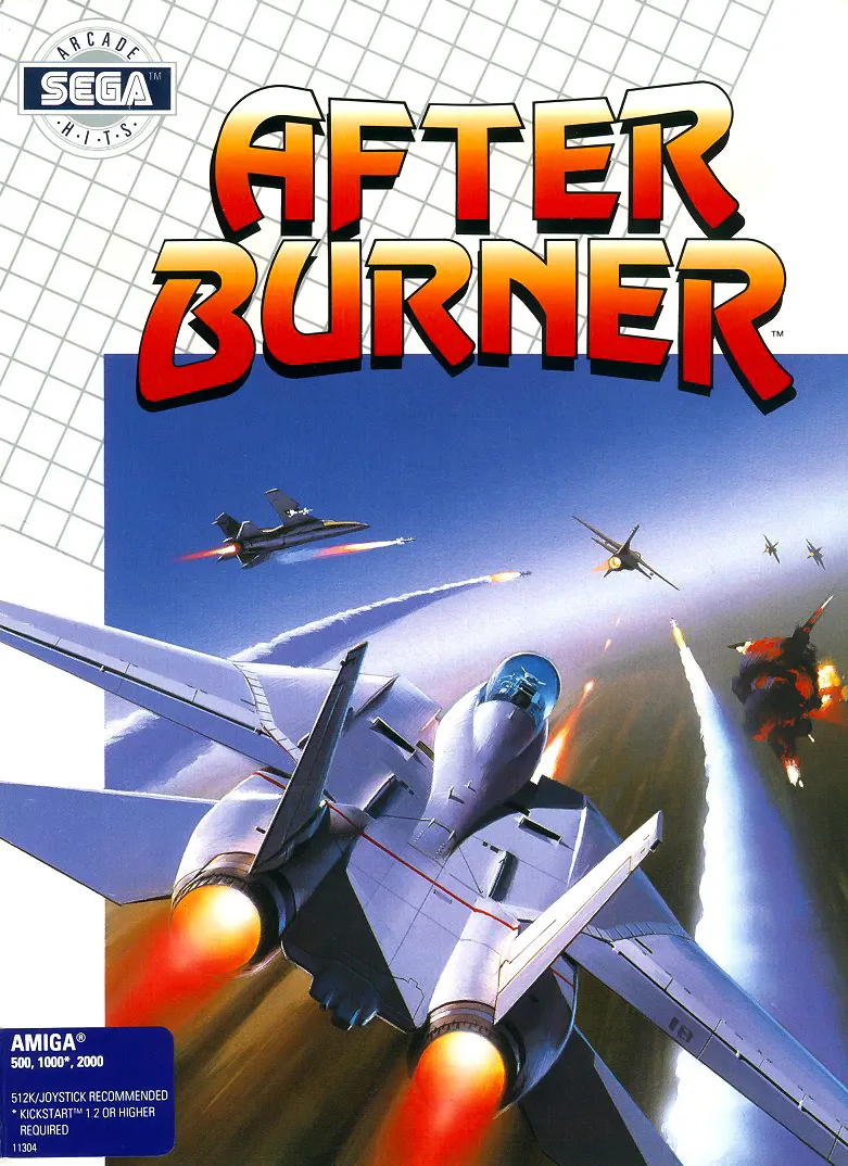 After Burner cover art for Commodore Amiga