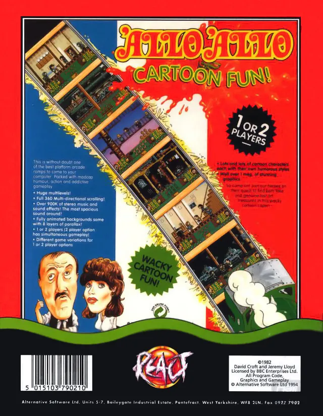 'Allo 'Allo! Cartoon Fun! box back